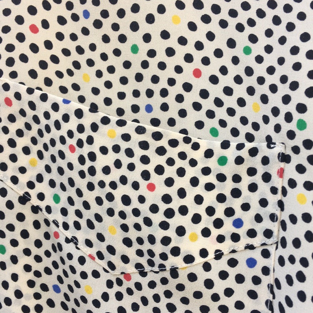 SILK “Argenti” Polka Dot Blouse - Picture 9 of 9